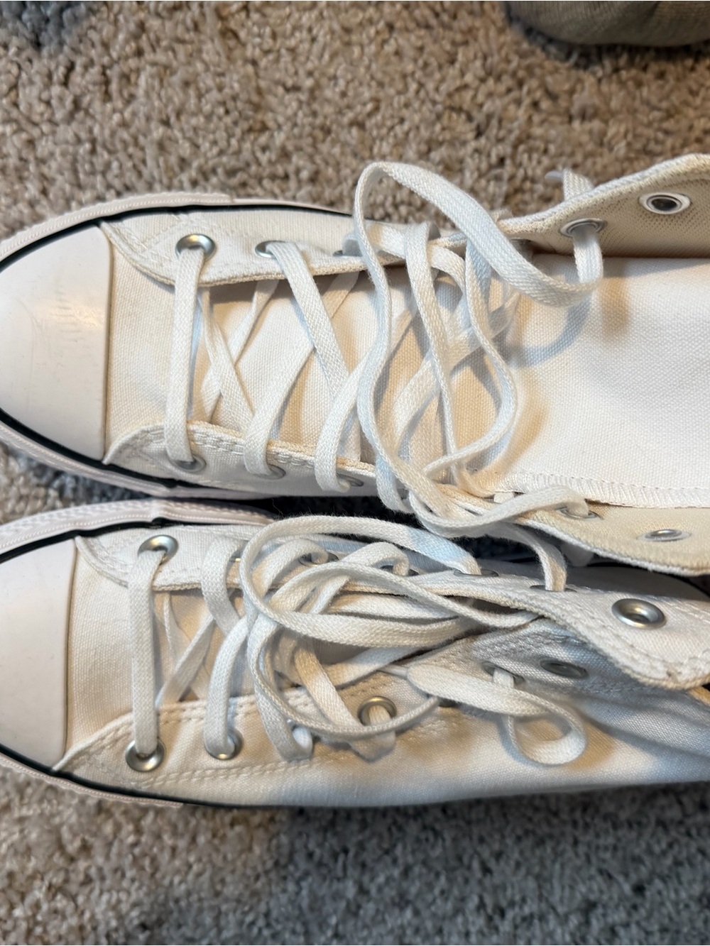 Converse White Canvas Low-Top Sneakers